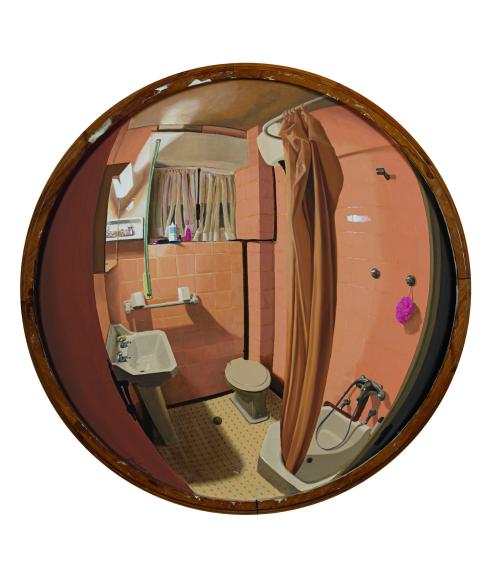 ROCIO GUERRERO  (Madrid, 1985), Baño magenta, Óleo sobre ta