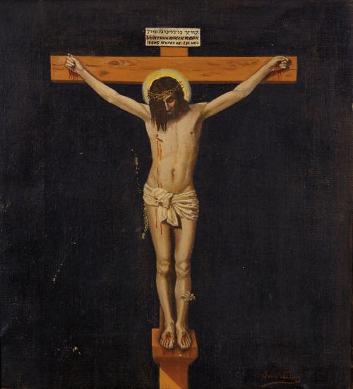 JUAN VALLEJO (Burgos, 1949 - Madrid, 2023), Cristo en la cr