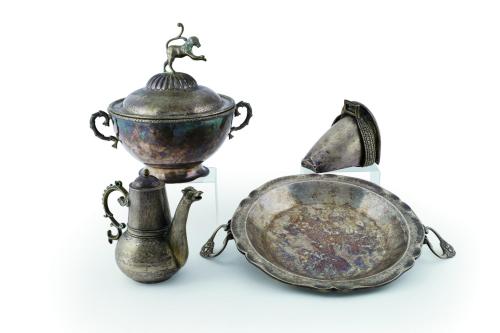 Tetera en plata, posiblemente colonial. C. 1800.